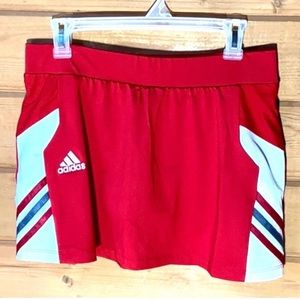 adidas Red and White Women's Skort